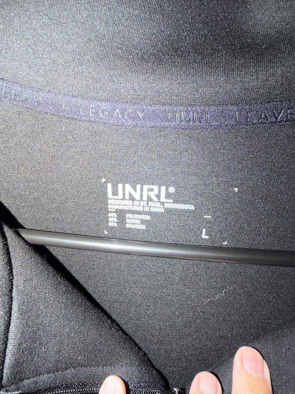 UNRL Black Quarter-Zip Pullover Sweatshirt - Picture 4 of 6